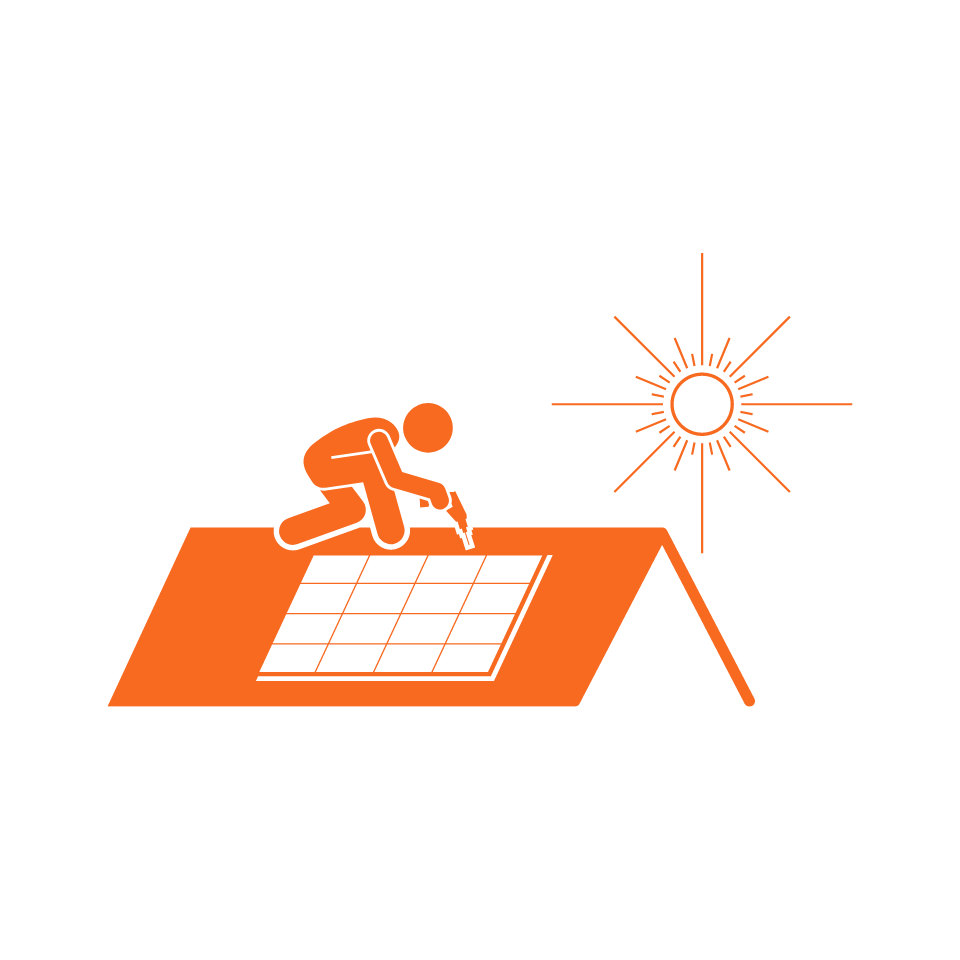 Instalação de placa solar