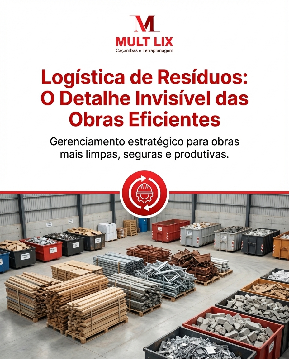 Logística de Resíduos: O Detalhe Invisível das Obras Eficientes