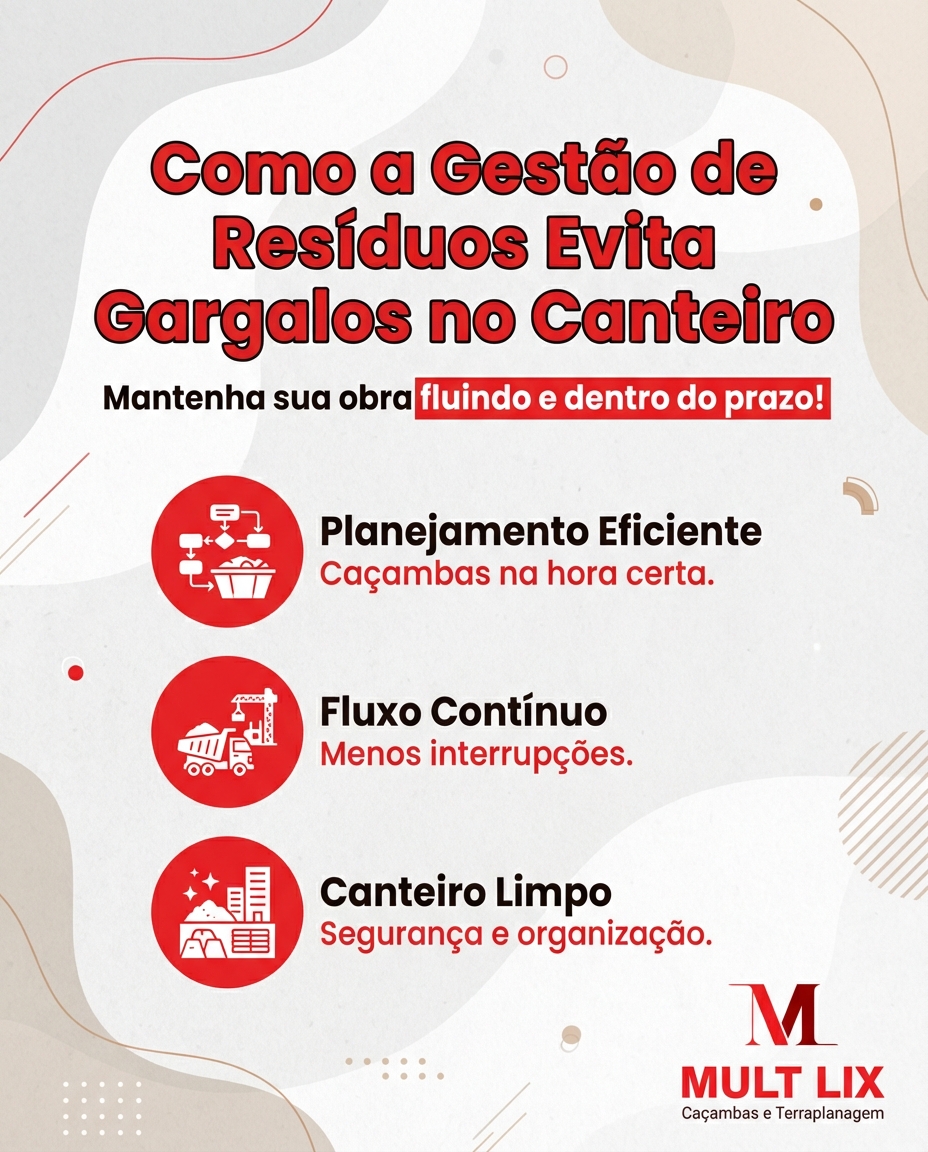 Como a Gestão de Resíduos Evita Gargalos no Canteiro