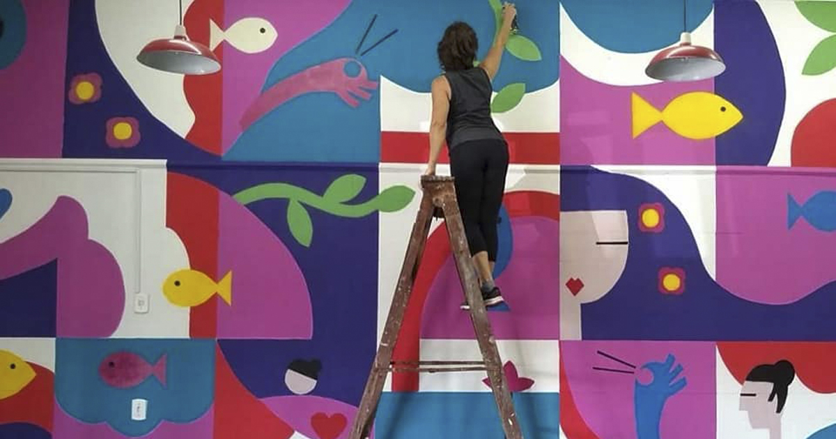 Cissa Rafael começou a desenvolver murais e grafites em 2015