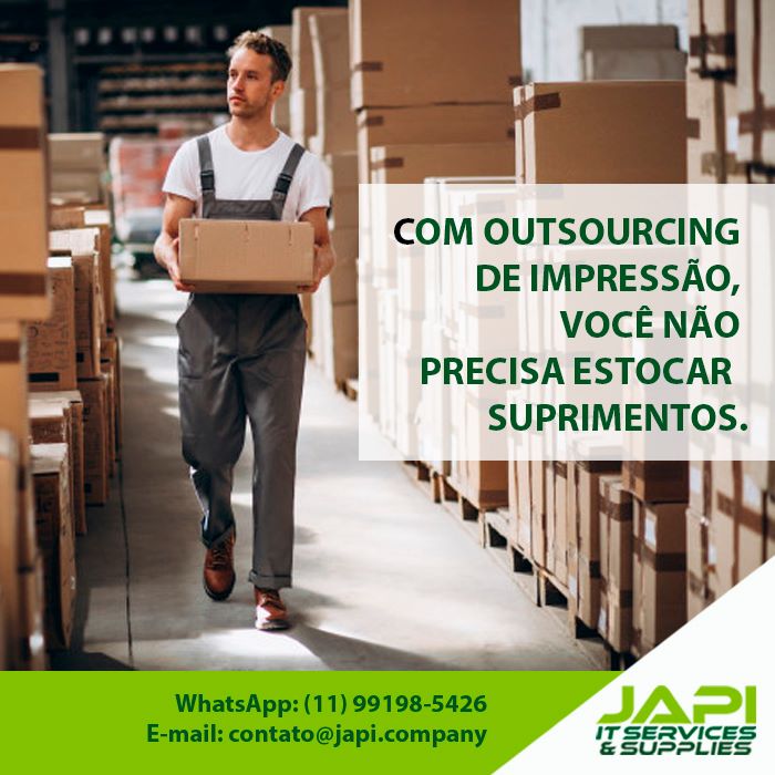 NÃO PRECISA ESTOCAR SUPRIMENTO