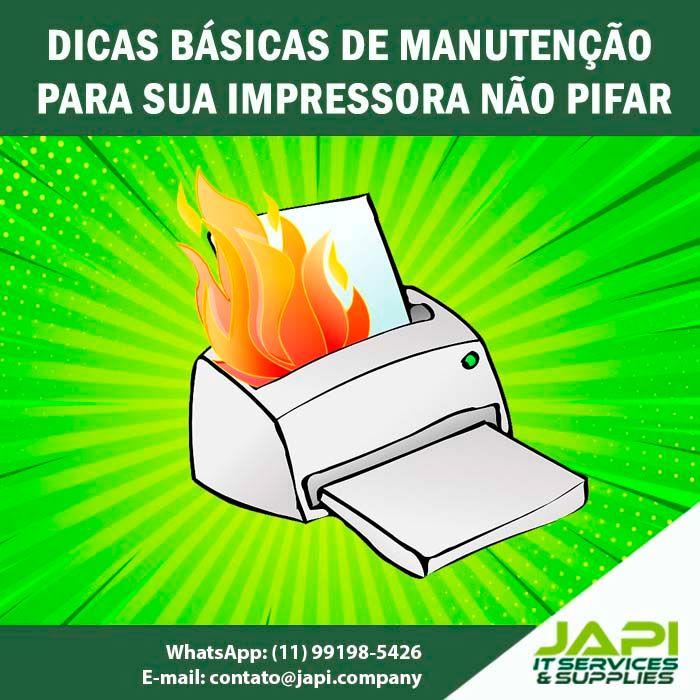 DICAS BÁSICAS DE MANUTENÇÃO PARA SUA IMPRESSORA