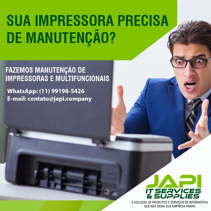 SUA IMPRESSORA PRECISA DE MANUTENÇAO