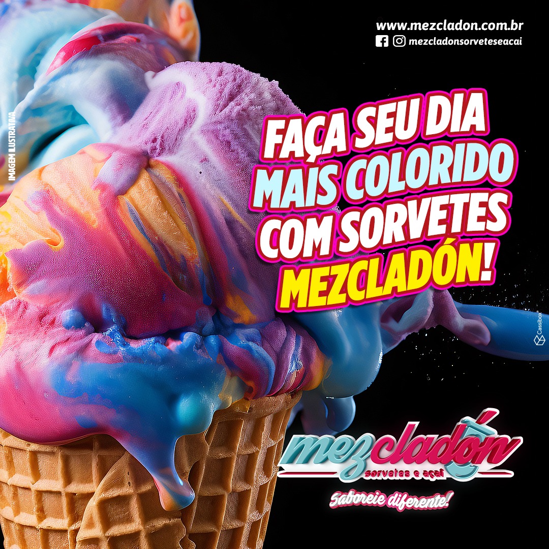 POSTE SORVETE COLORIDO