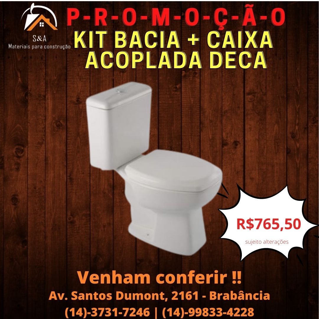 POSTAGEM KIT BACIA + CAIXA ACOPLADA ASPEN DECA 