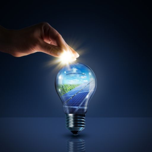 lampada com energia solar 