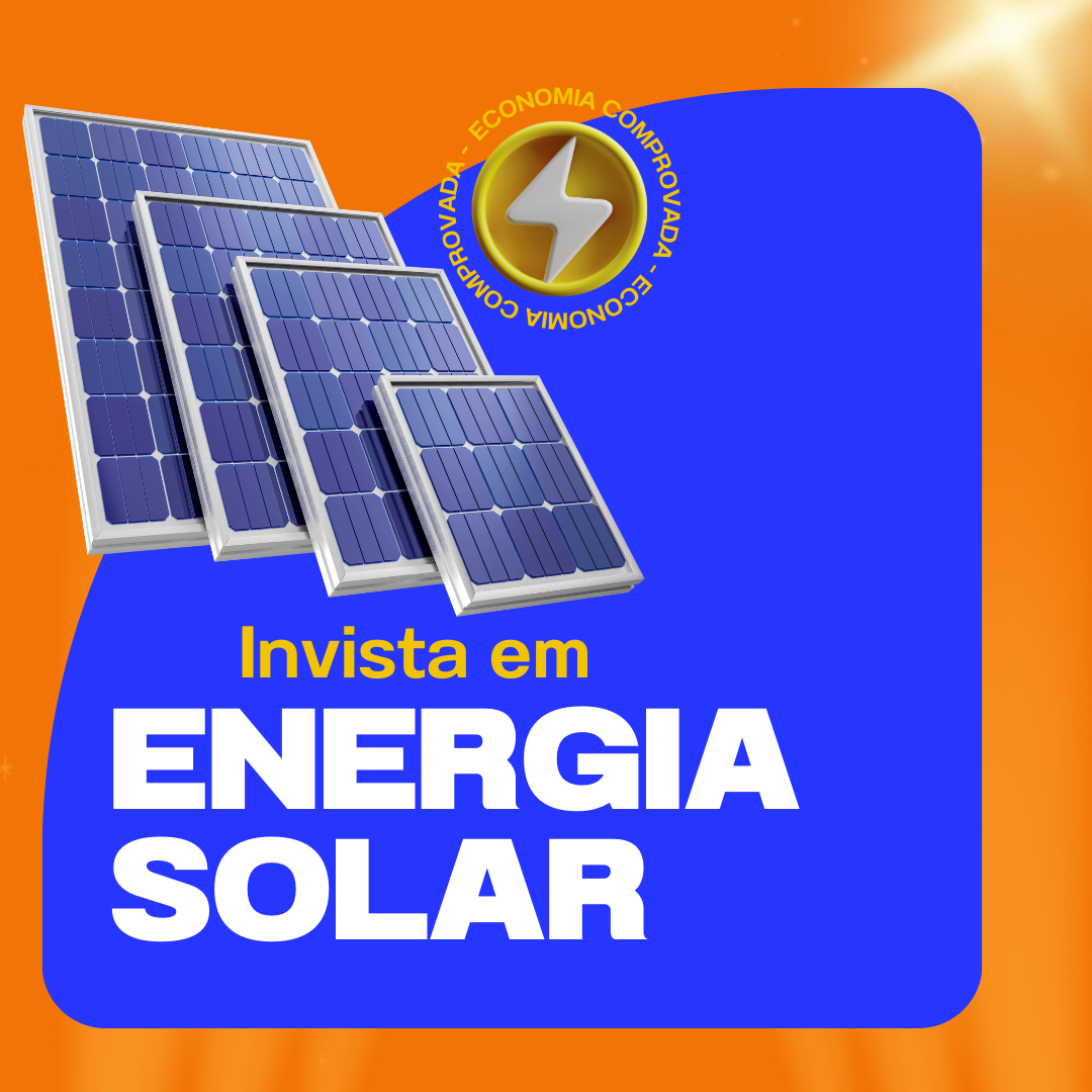 Post do Instagram Invista em Energia Solar Moderno Laranja