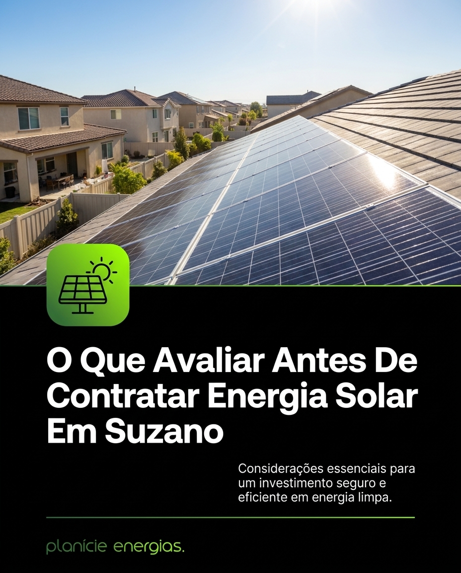 O Que Avaliar Antes De Contratar Energia Solar Em Suzano