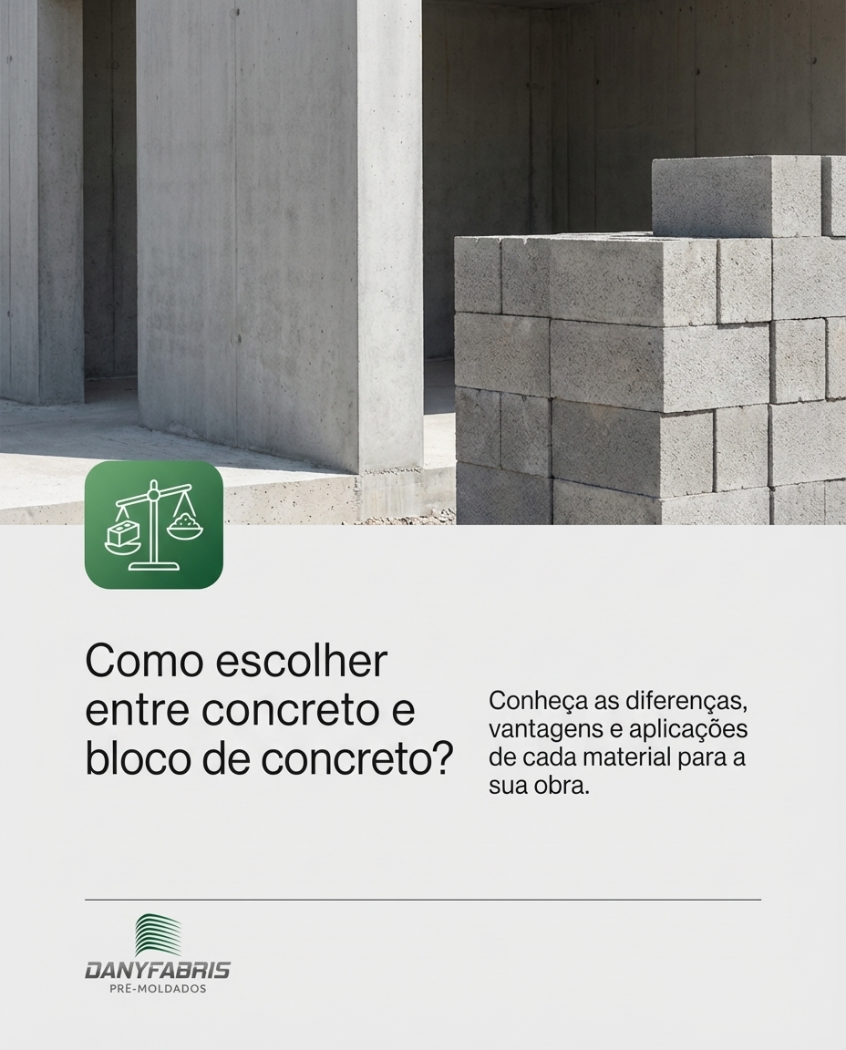 Como escolher entre concreto e bloco de concreto?