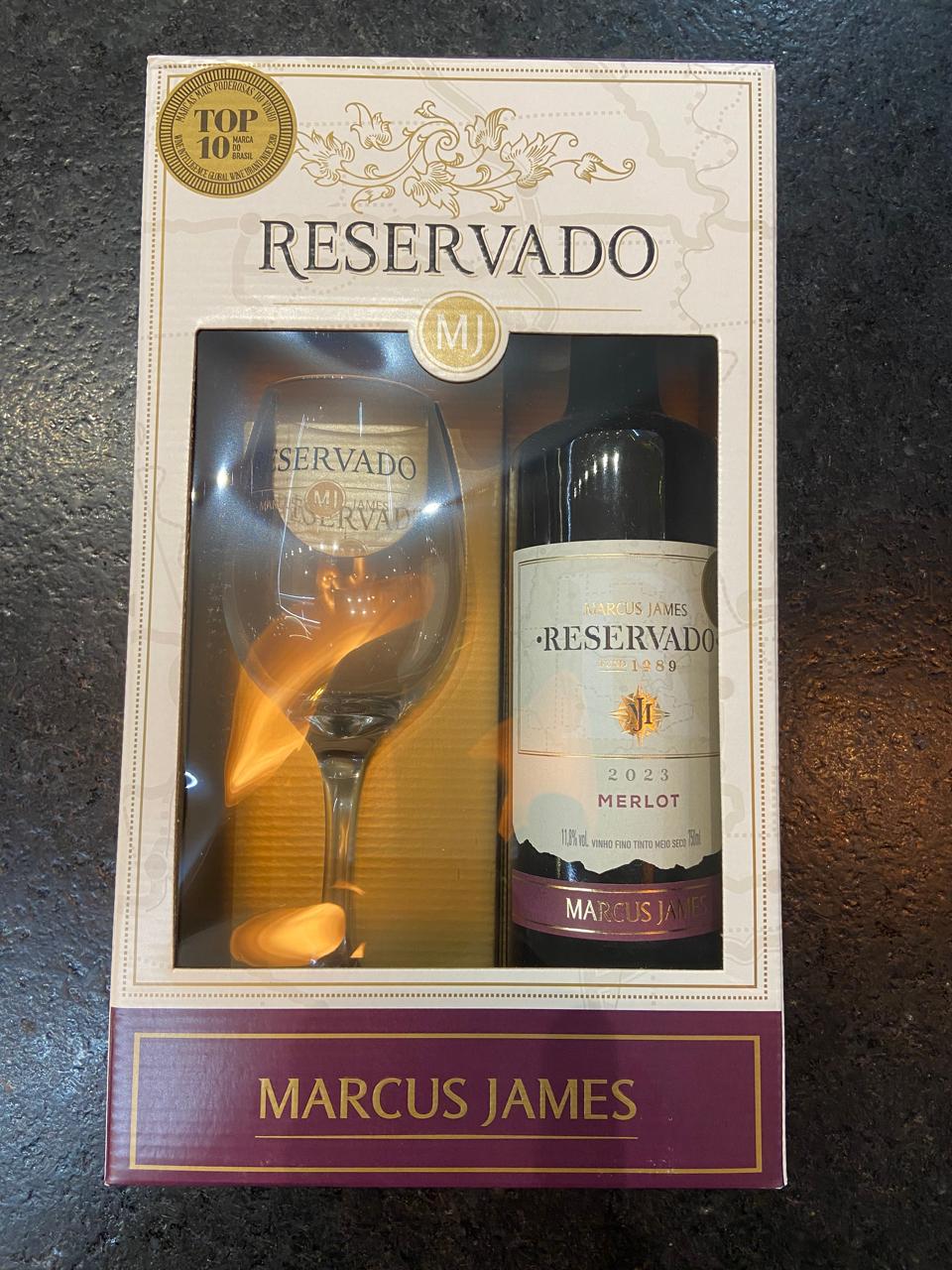VINHO RESERVADO MARCUS JAMES MERLOT 750ML+1 TAC